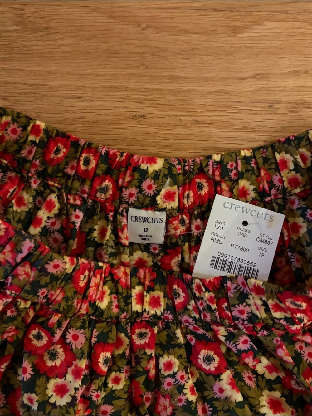 Crewcuts Girls' smocked skirt in floral print